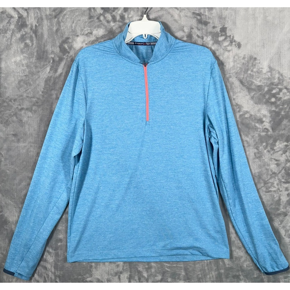 Southern Tide 1/4 Zip Pullover Shirt Mens Medium‎ Blue Aqua Golf Long Sleeve